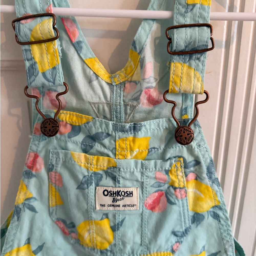 OshKosh B'gosh Kids Lemon Print Overalls - Picture 3 of 4